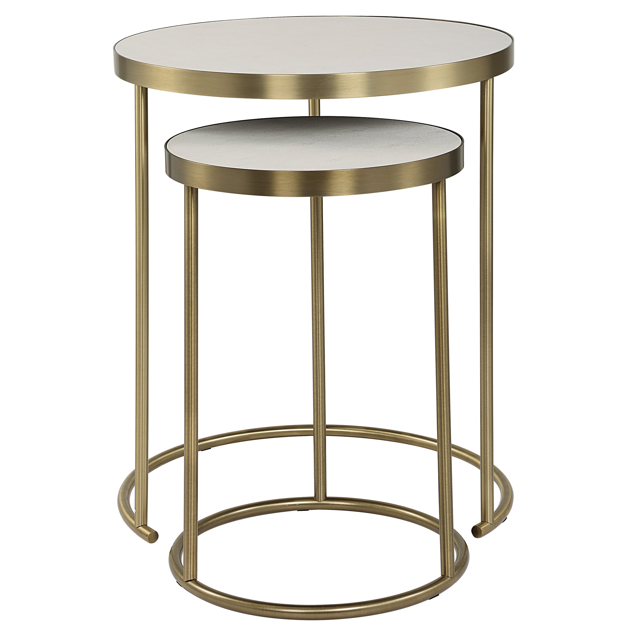 Aragon White Nesting Tables Set/2