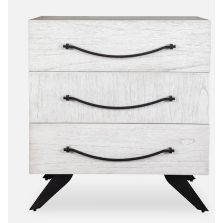 Vivi 3 Drawer White Chest