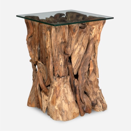 Rozel Teak Wood End Table
