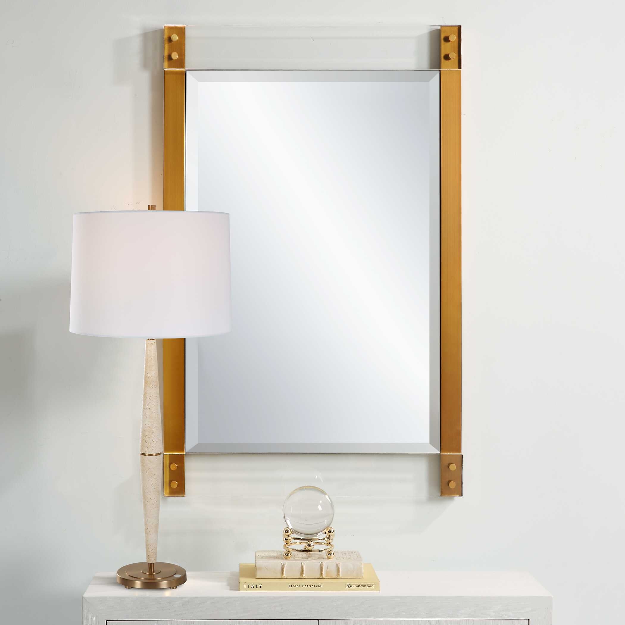 Uttermost Nera Nera Plated Brass Mirror
