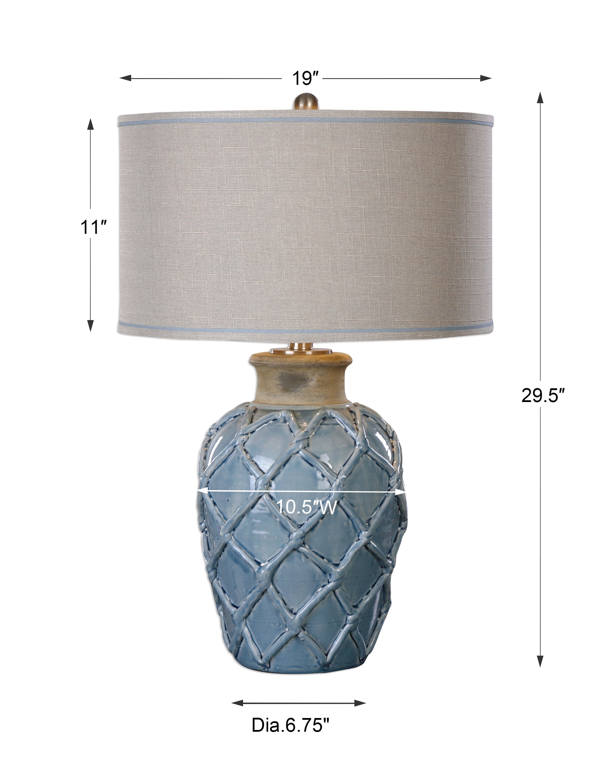 Uttermost Table Lamps Parterre Pale Blue Table Lamp