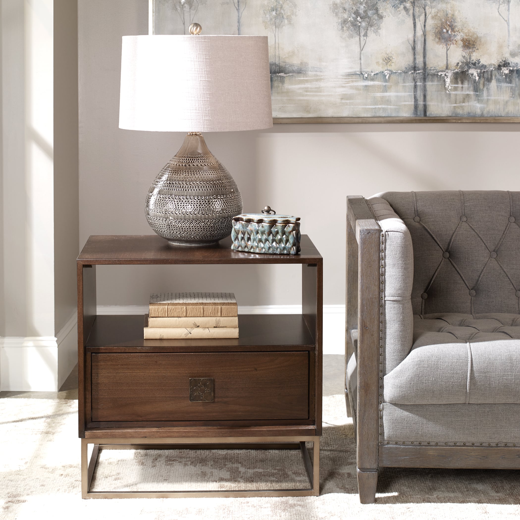 walnut end tables for living room