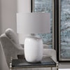 Uttermost Table Lamps Winterscape White Glaze Table Lamp