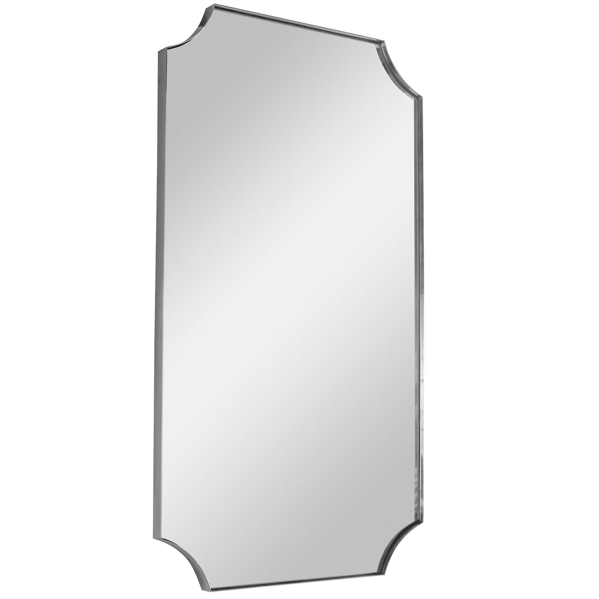 Uttermost Lennox Lennox Nickel Scalloped Corner Mirror