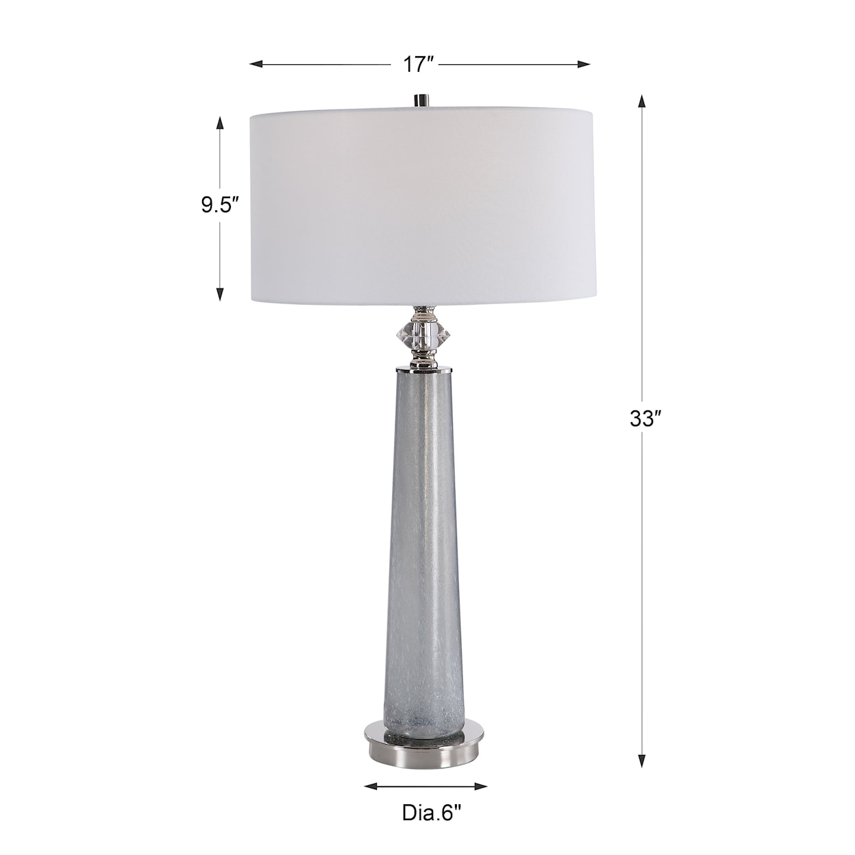 Uttermost Table Lamps Grayton Frosted Art Table Lamp