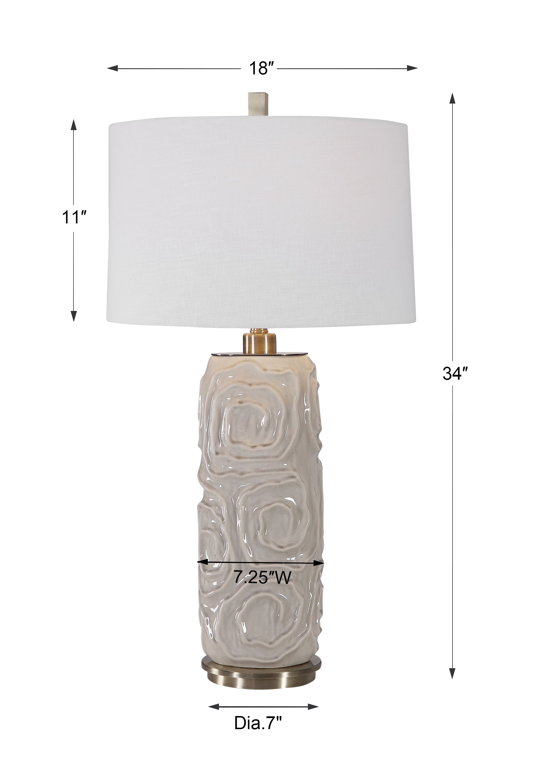 Uttermost Table Lamps Zade Warm Gray Table Lamp