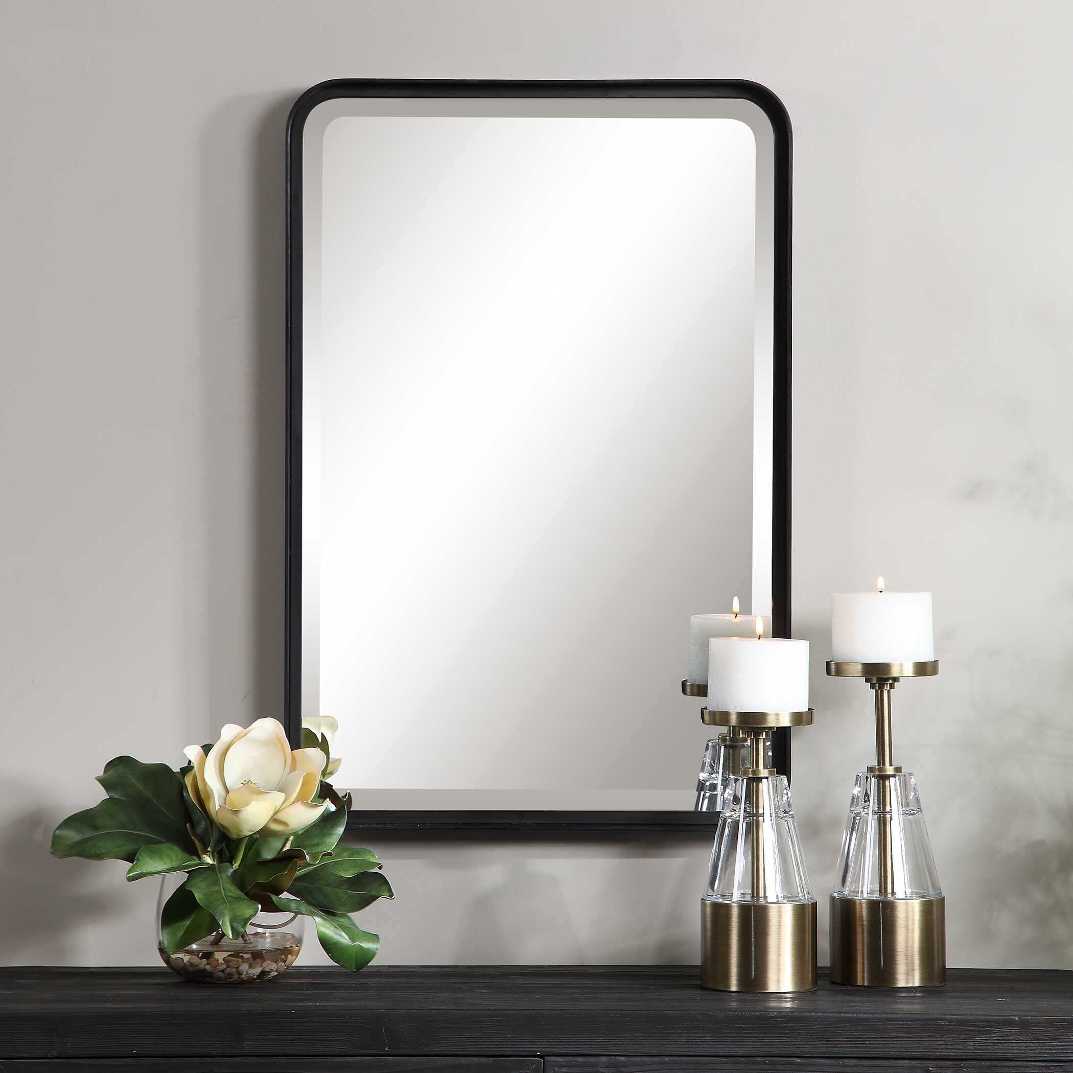 Uttermost Croften Croften Black Vanity Mirror