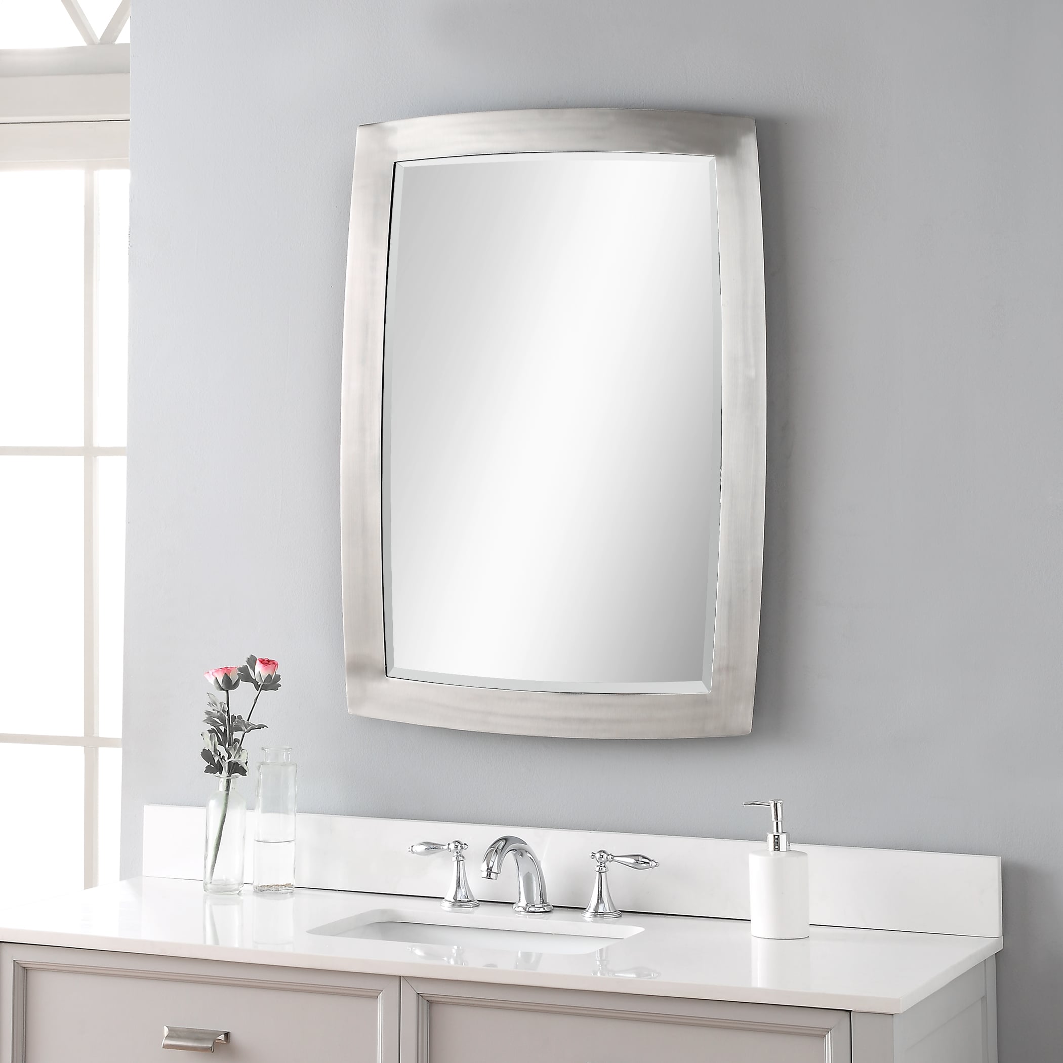 Haskill Brushed Nickel Mirror