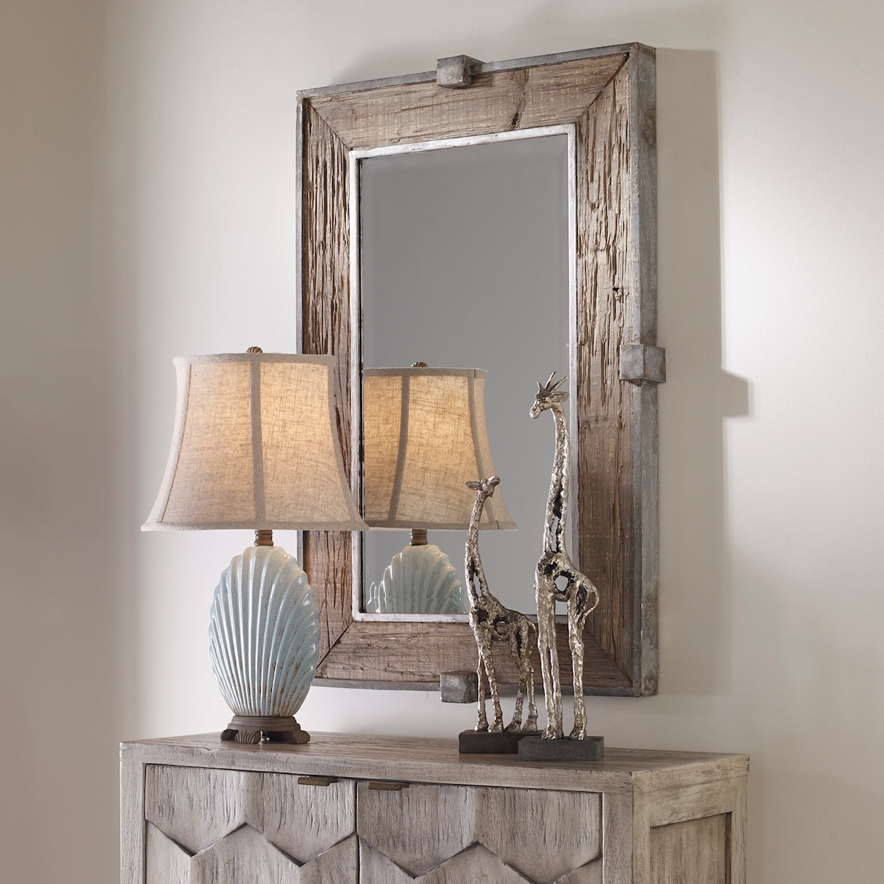 Uttermost Mirrors Siringo Weathered Wood Mirror