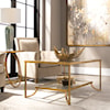 Uttermost Accent Furniture - Occasional Tables Katina Gold Leaf Coffee Table