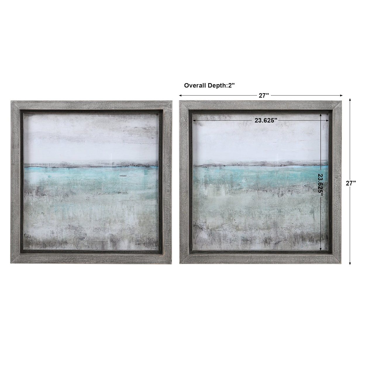 Uttermost Framed Prints Aqua Horizon Framed Prints, Set/2