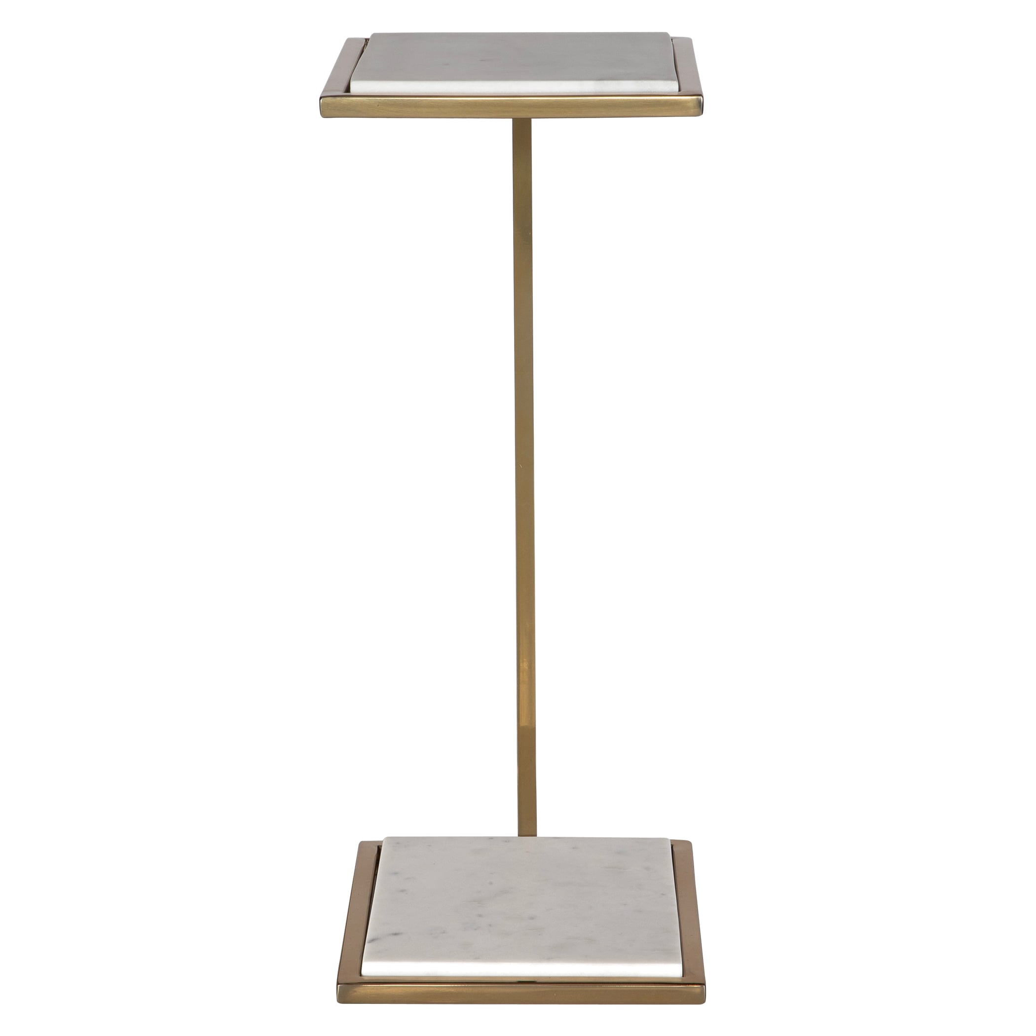 Elevate White Marble Drink Table