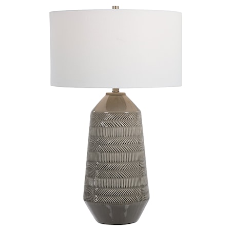 Rewind Gray Table Lamp