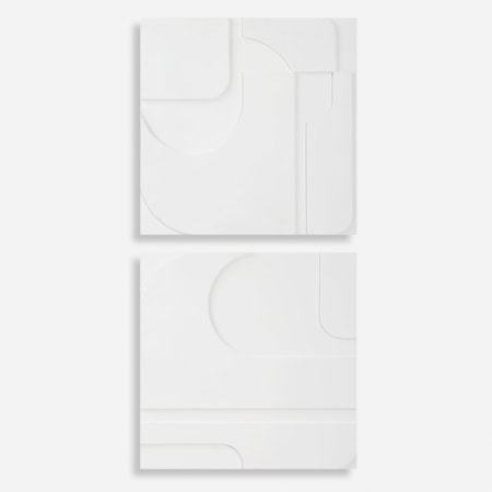 Contours White Wall Decor