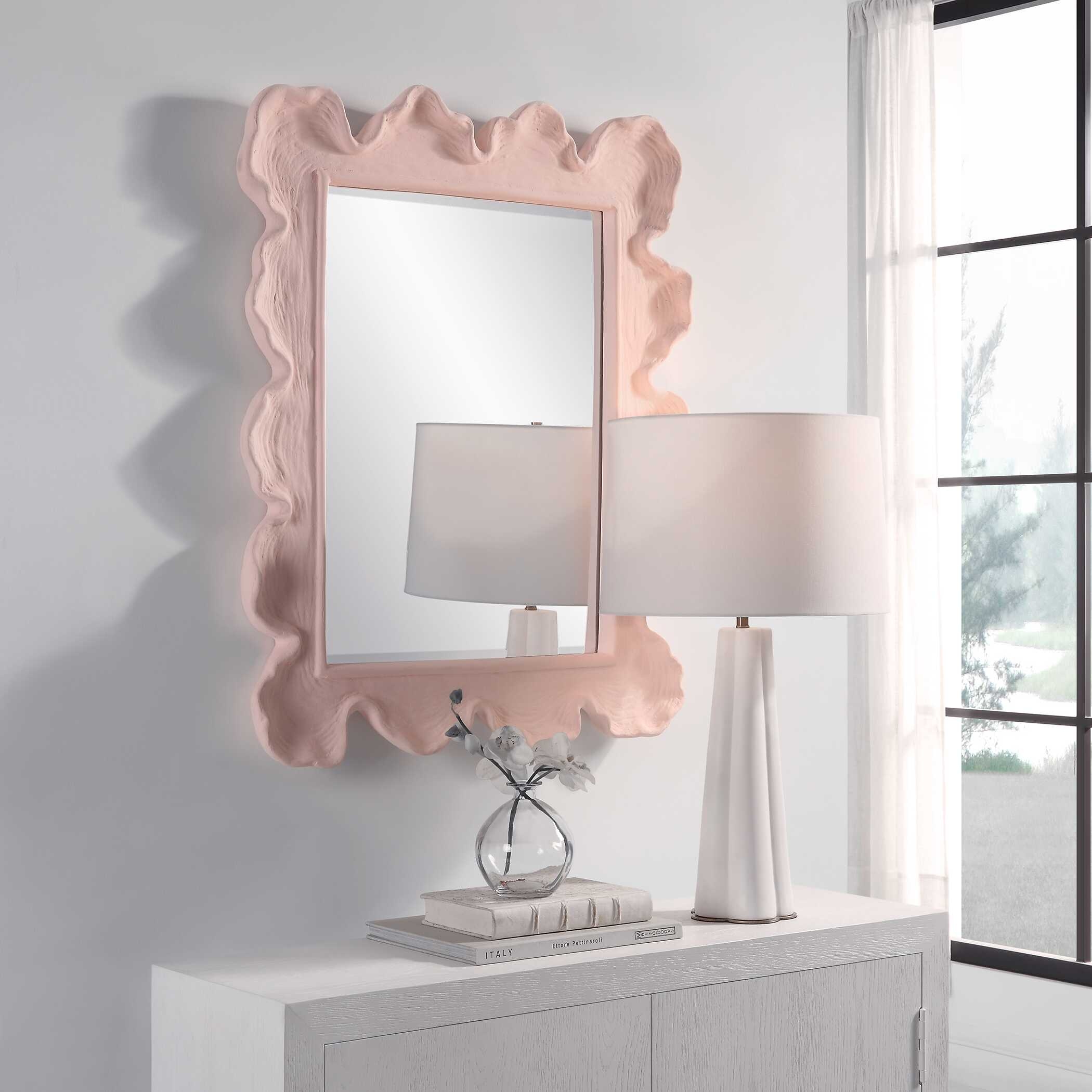 Uttermost Sea Sea Coral Pink Mirror