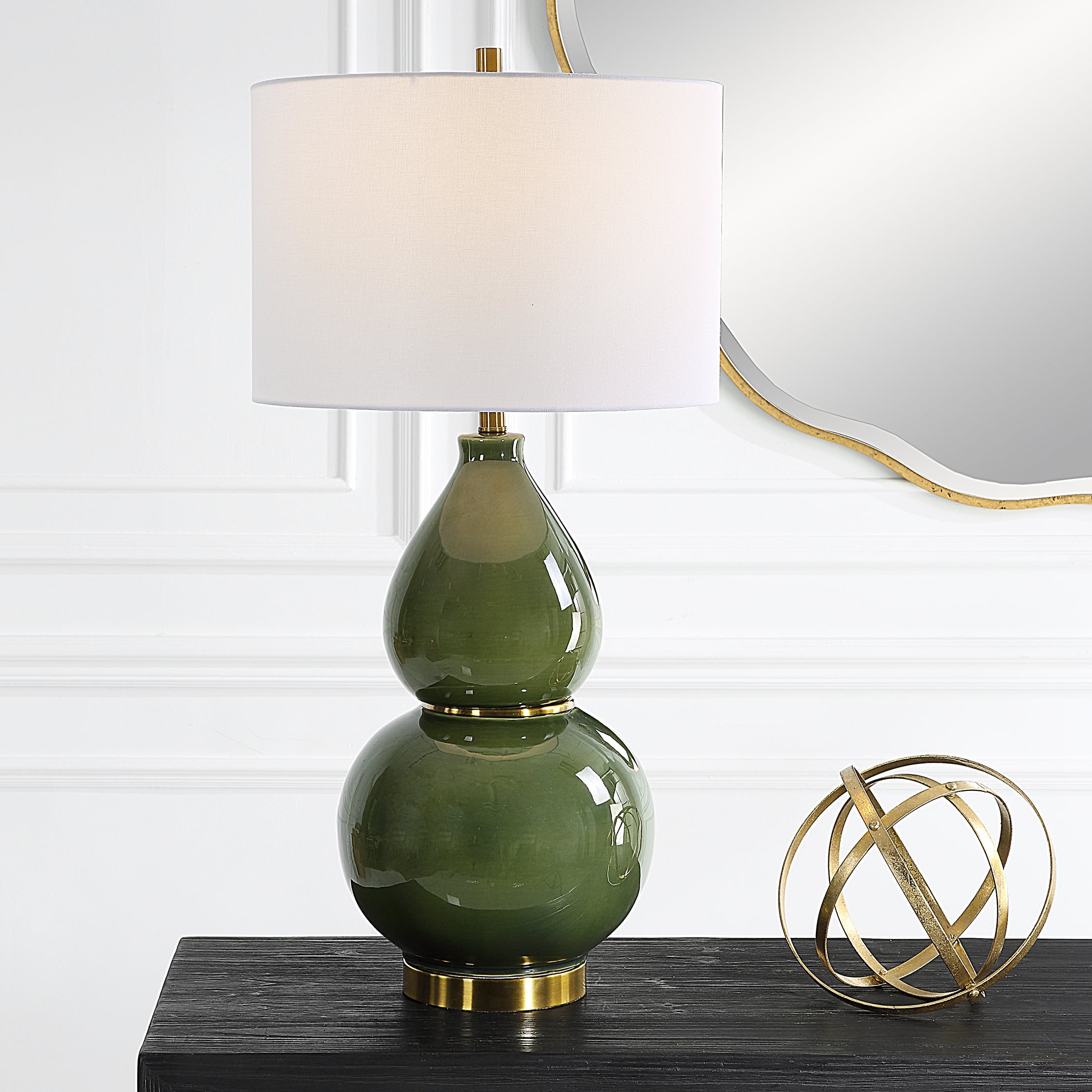 Uttermost Gourd Gourd Green Table Lamp