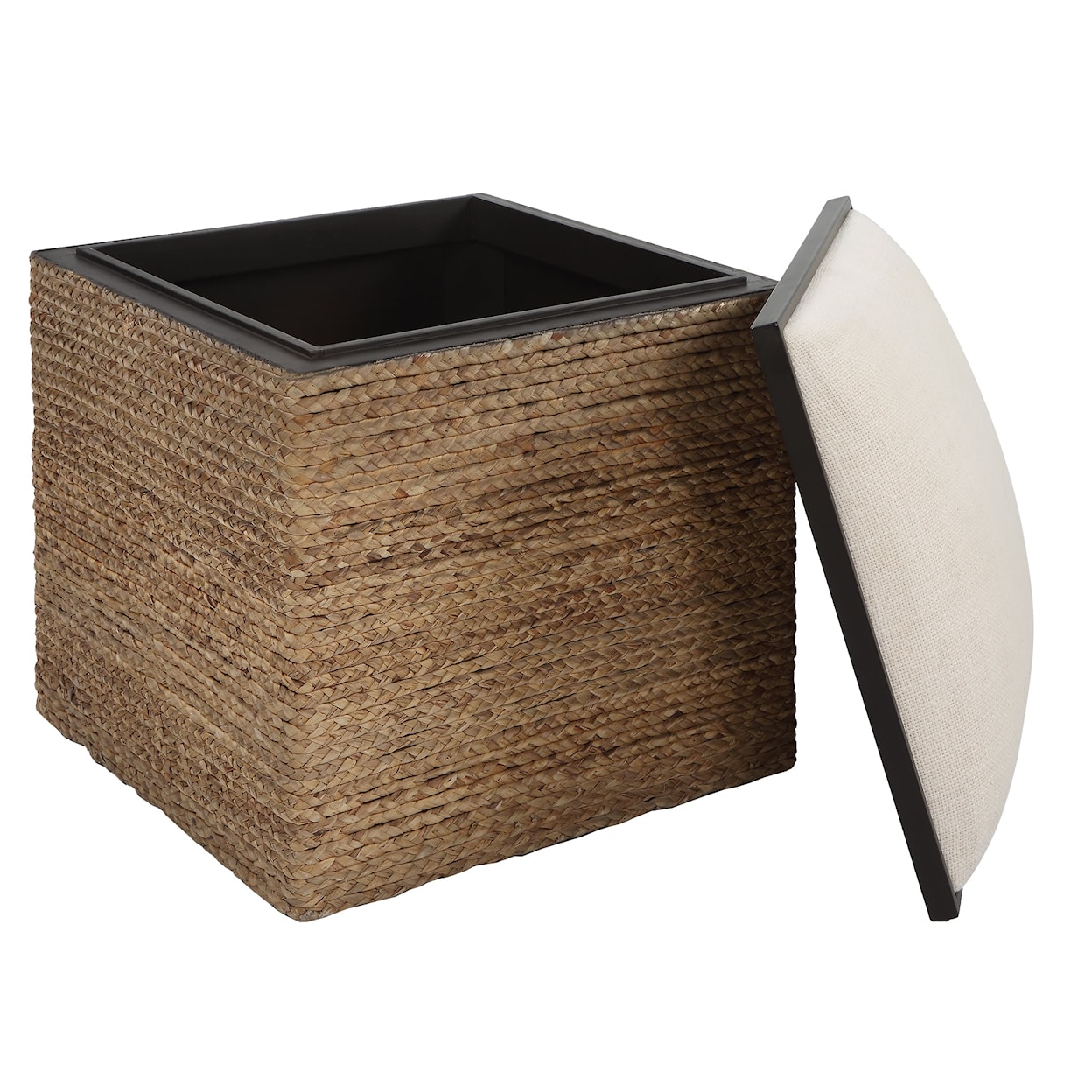 Uttermost Island Island Square Straw Accent Stool