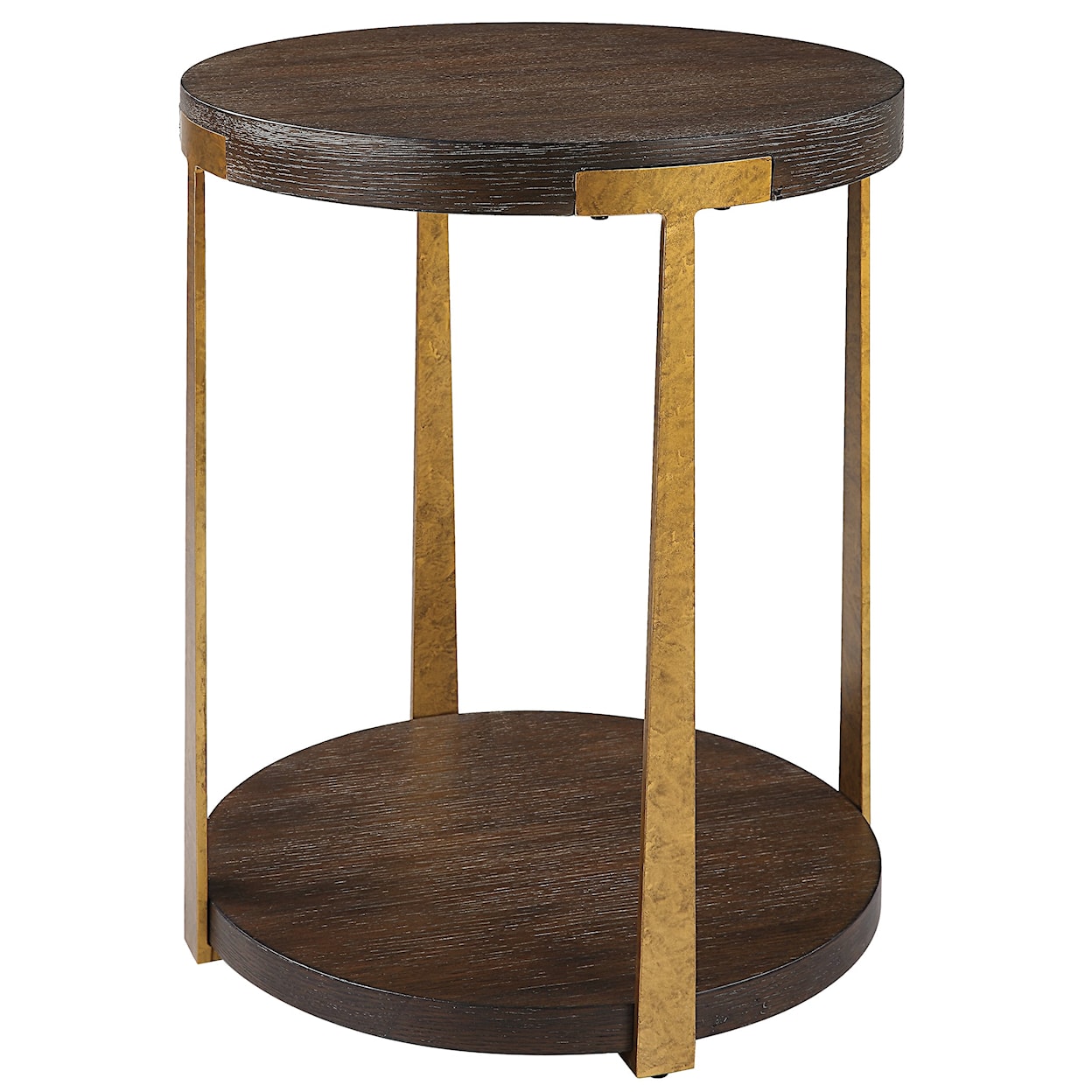 Uttermost Palisade Palisade Round Wood Side Table