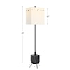 Uttermost Escort Black Buffet Lamp with A Marble Block Foot