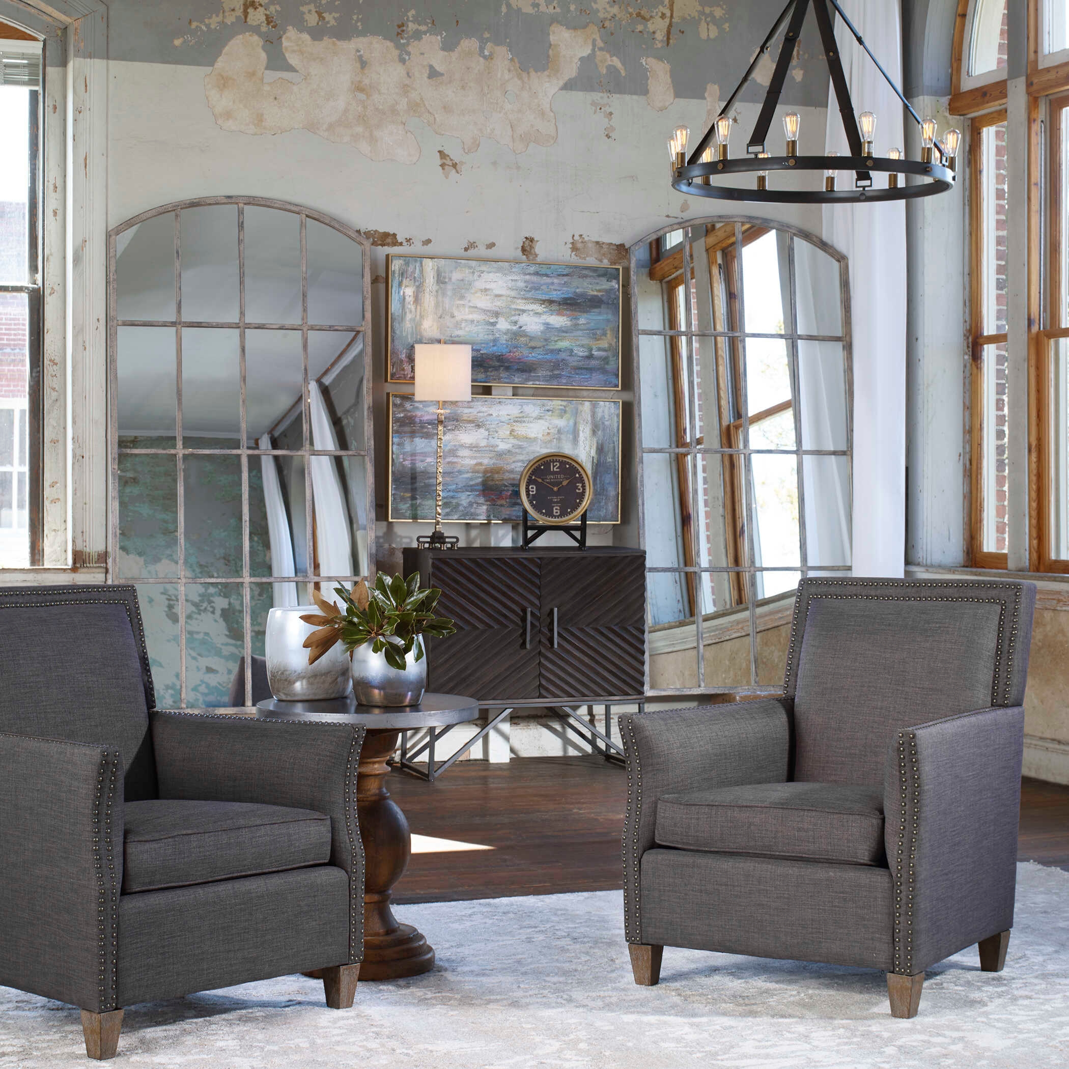 Uttermost Amiel Amiel Ivory Arched Mirror