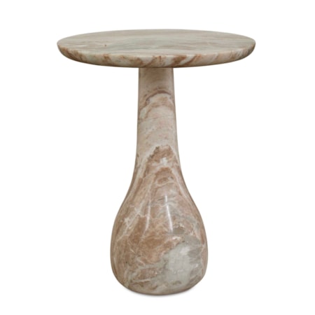 Shura Indoor-Outdoor Marble Accent Table