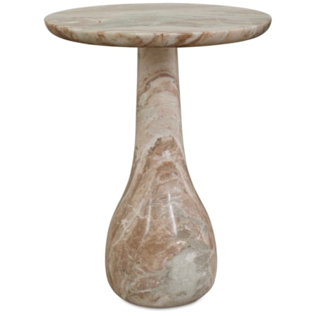 Shura Indoor-Outdoor Marble Accent Table