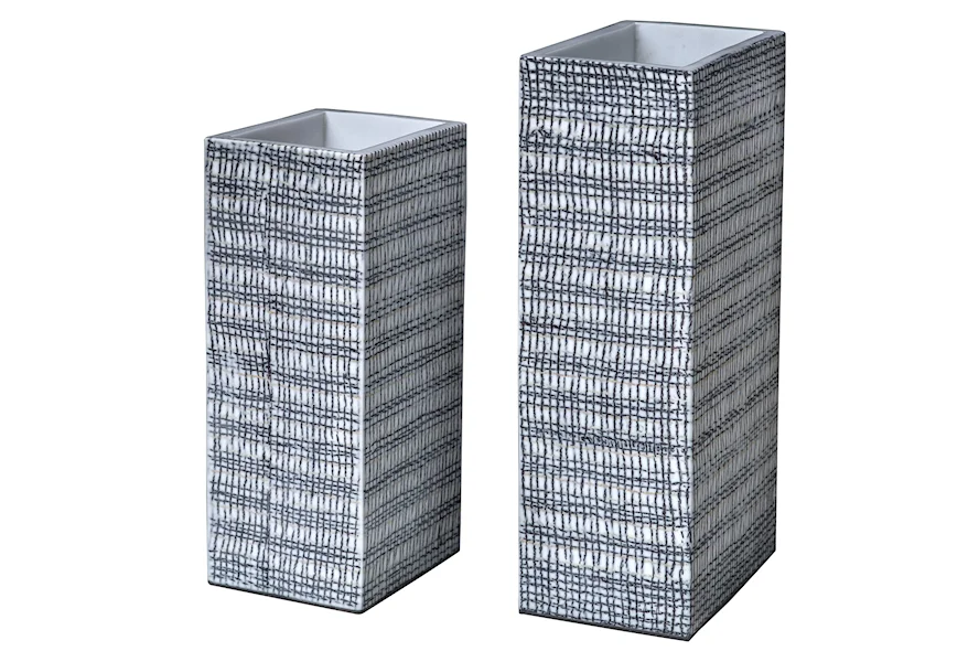 Accessories - Vases and Urns Rectangular Vases, S/2 by Uttermost at Wayside Furniture & Mattress