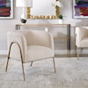 Uttermost Jacobsen Jacobsen Off White Shearling Accent Chair