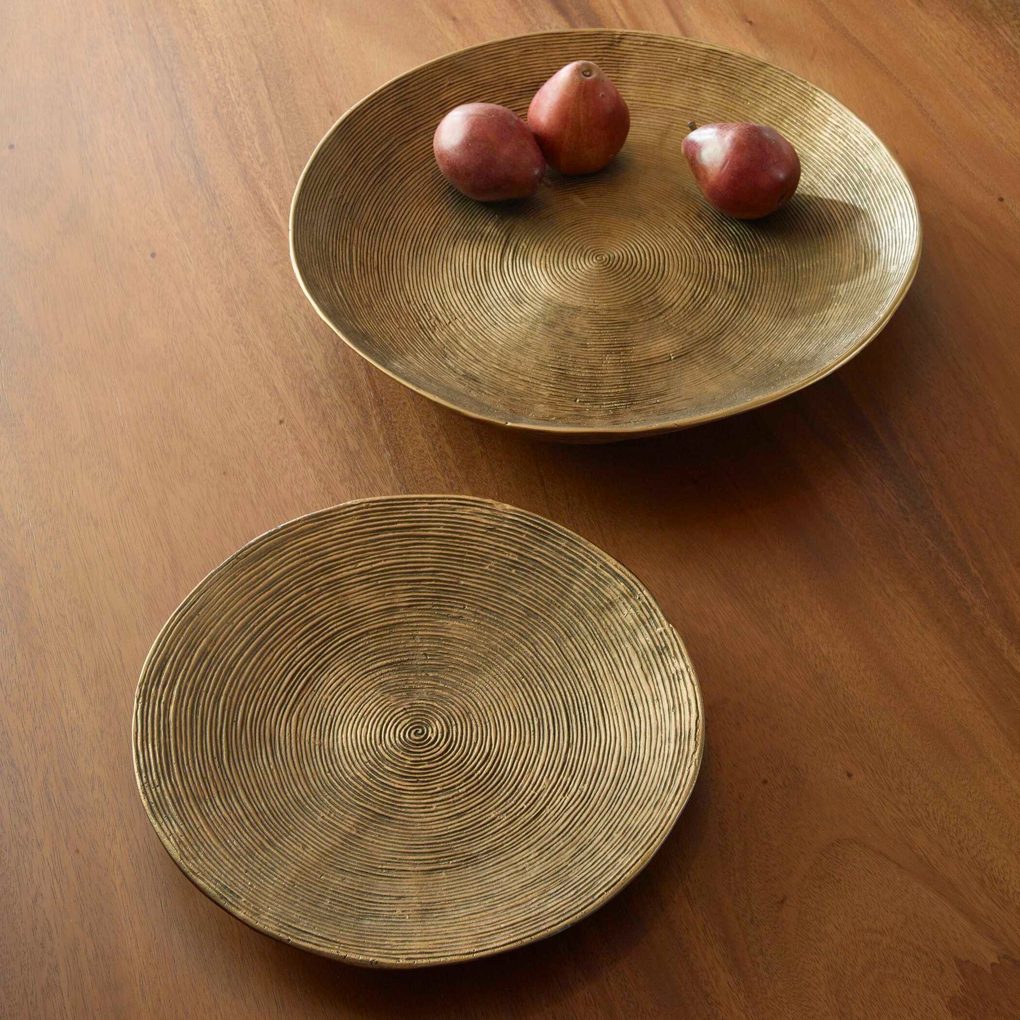 Stratum Round Brass Bowls
