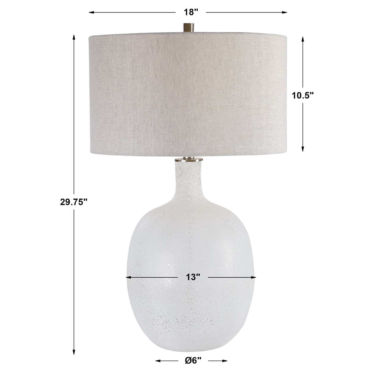 Uttermost Table Lamps Whiteout Mottled Glass Table Lamp