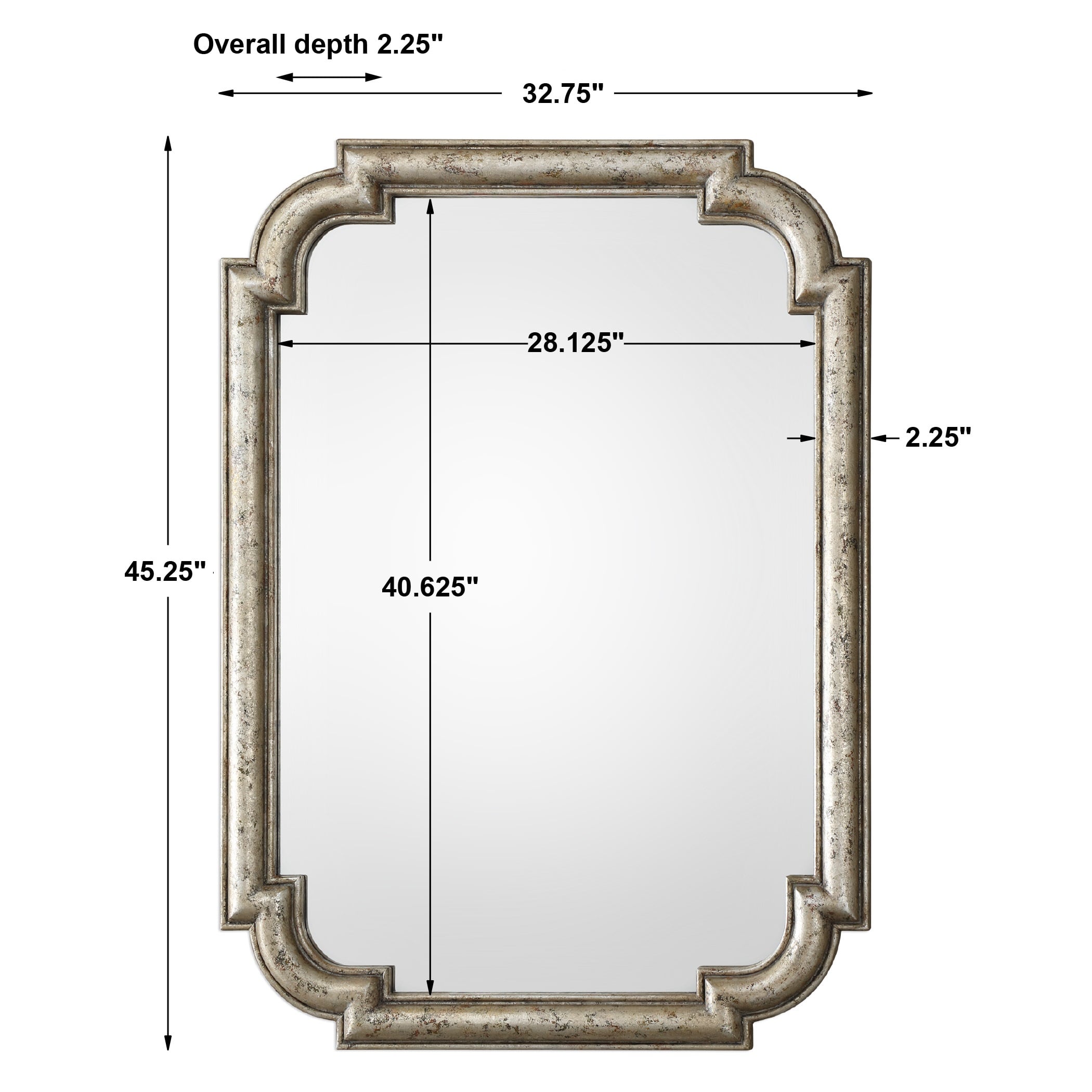 Uttermost Mirrors - Oval Calanna Antique Silver Mirror