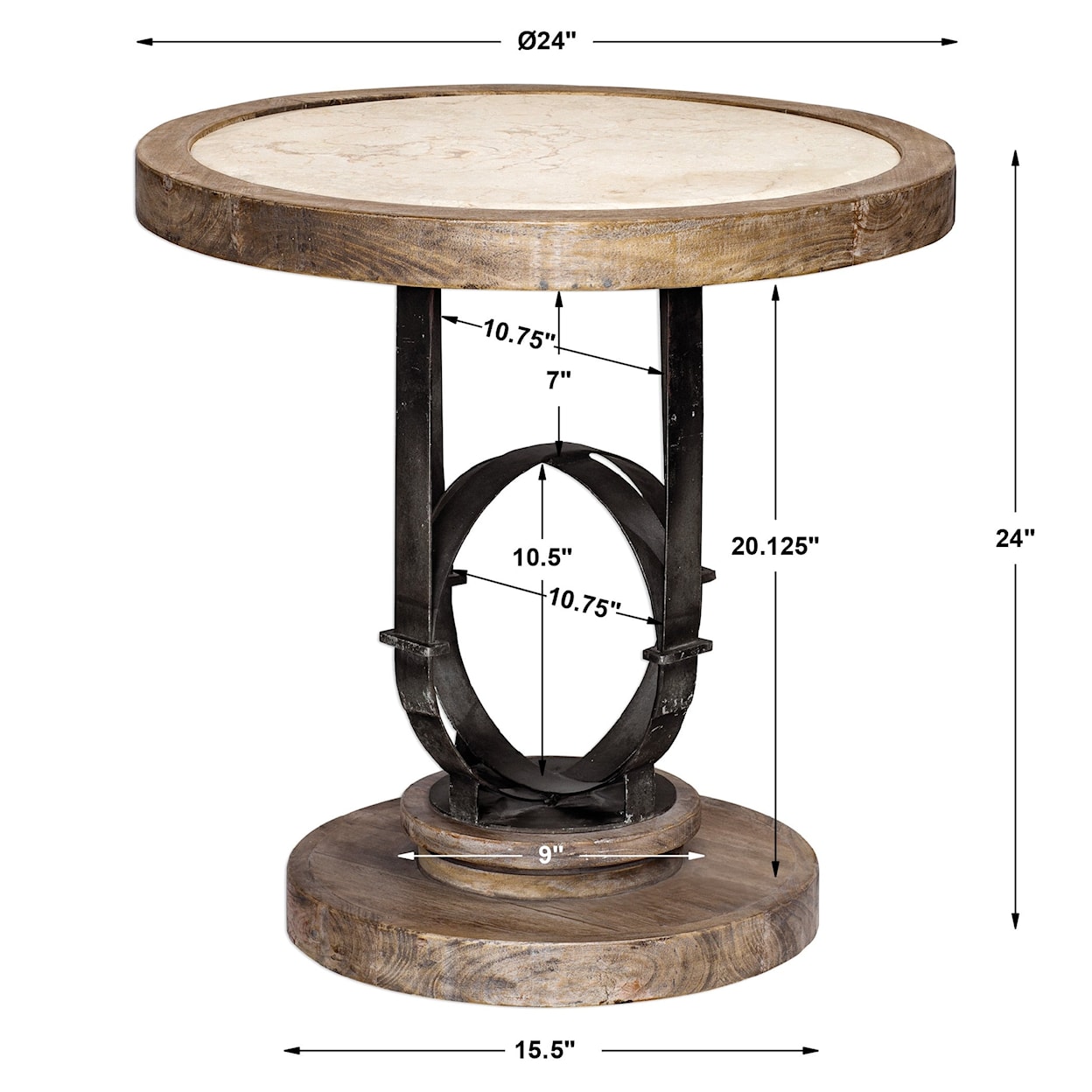 Uttermost Accent Furniture - Occasional Tables Sydney Light Oak Accent Table