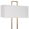 Uttermost Column White Marble Table Lamp