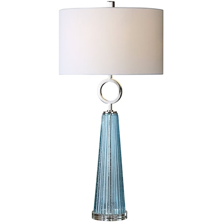 Navier Blue Glass Table Lamp