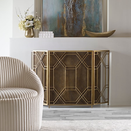 Rosen Gold Fireplace Screen