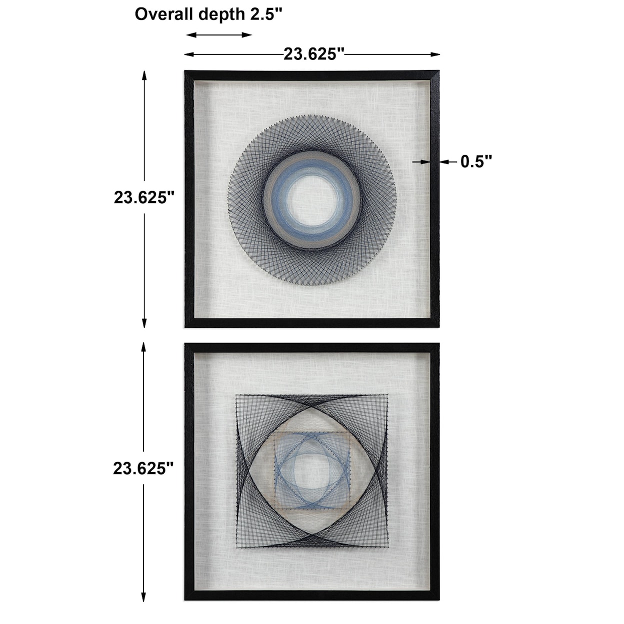Uttermost Framed Prints String Duet Geometric Art Set of 2