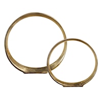 Jimena Gold Ring Sculptures Set/2