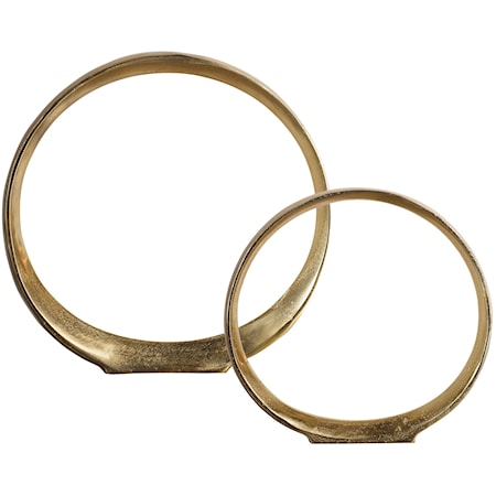 Jimena Gold Ring Sculptures Set/2