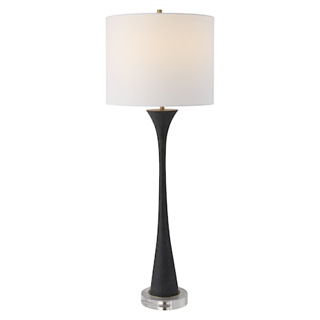 Black Stone Buffet Lamp