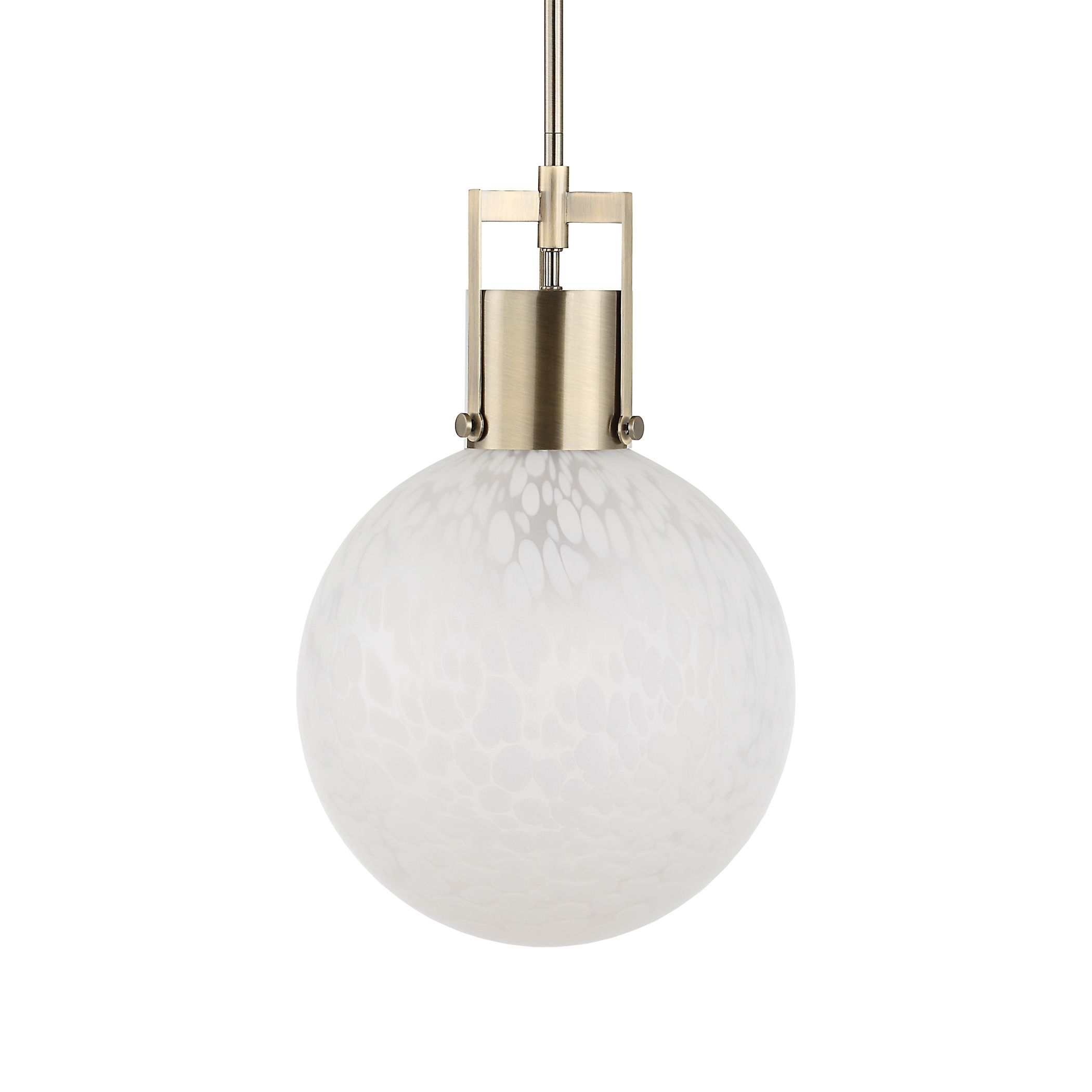 Huch 1 Light White Glass Pendant