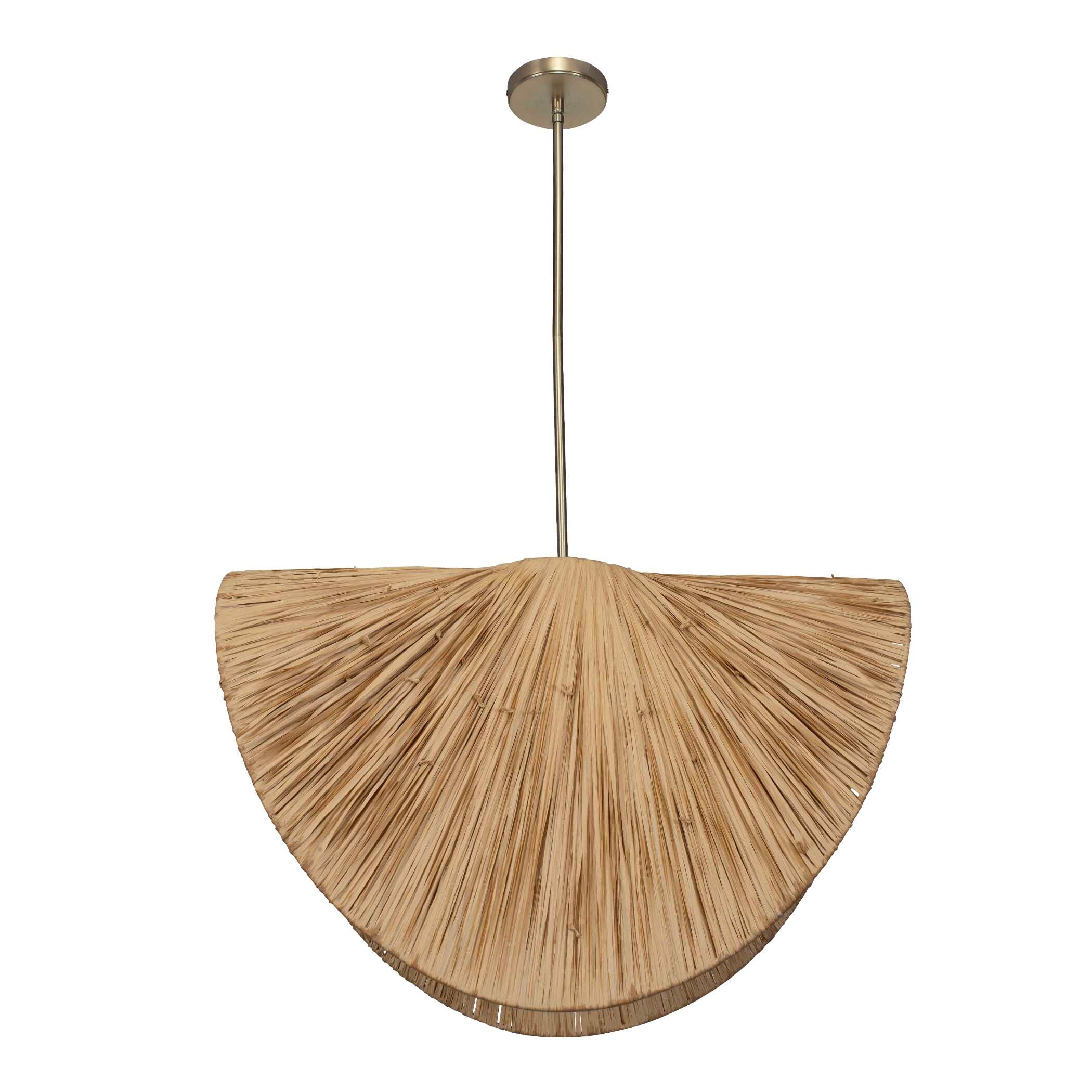 Uttermost Bend Bend 1 Light Raffia Pendant
