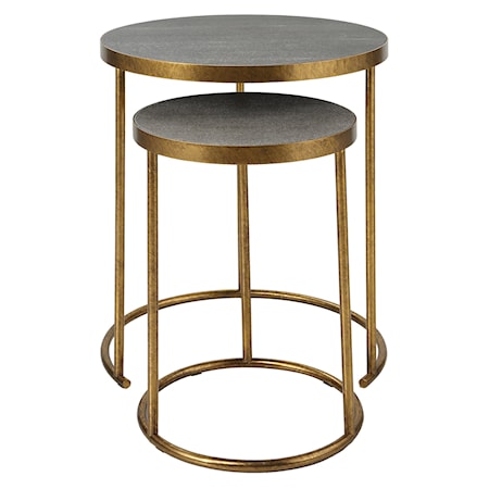 Aragon Brass Nesting Tables