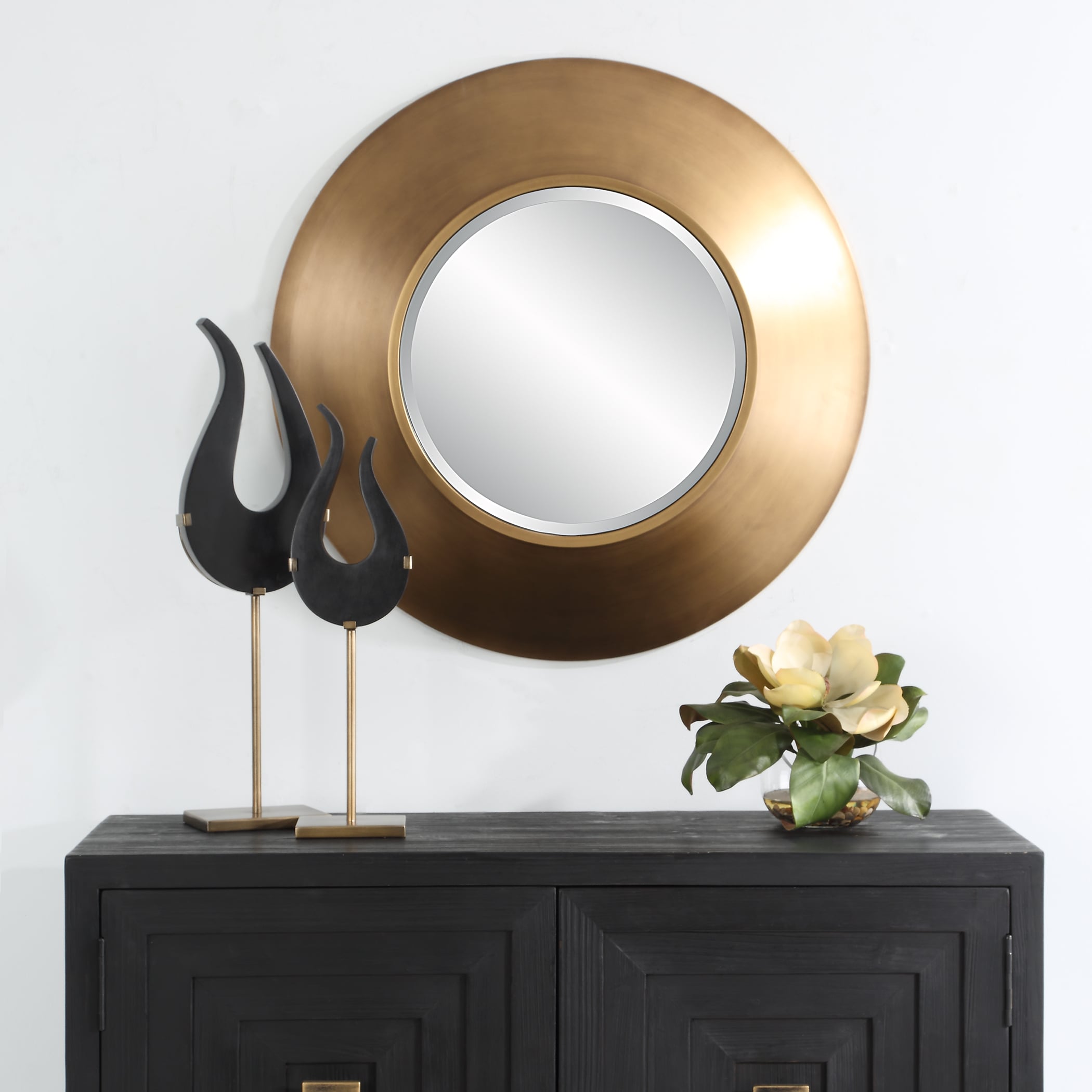 Contessa Round Gold Mirror