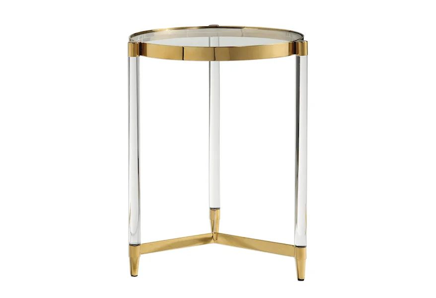 Accent Furniture - Occasional Tables Kellen Glass Accent Table by Uttermost at Mueller Furniture