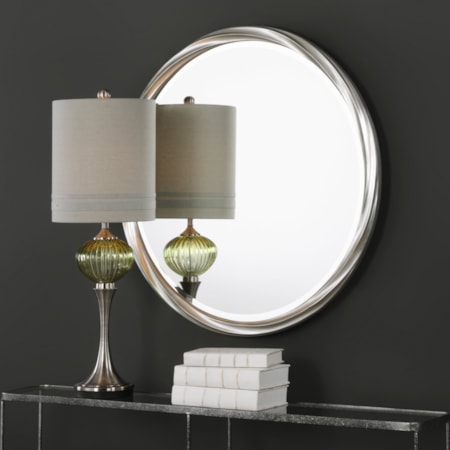 Orion Silver Round Mirror