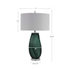 Uttermost Table Lamps Esmeralda Green Glass Table Lamp