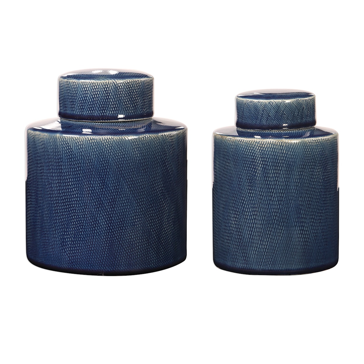 Uttermost Accessories Saniya Blue Containers, S/2