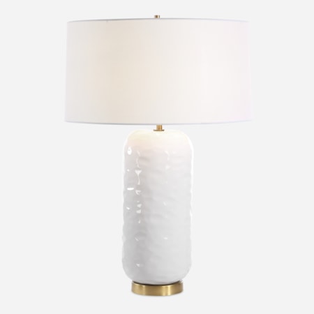 Iona White Glaze Table Lamp