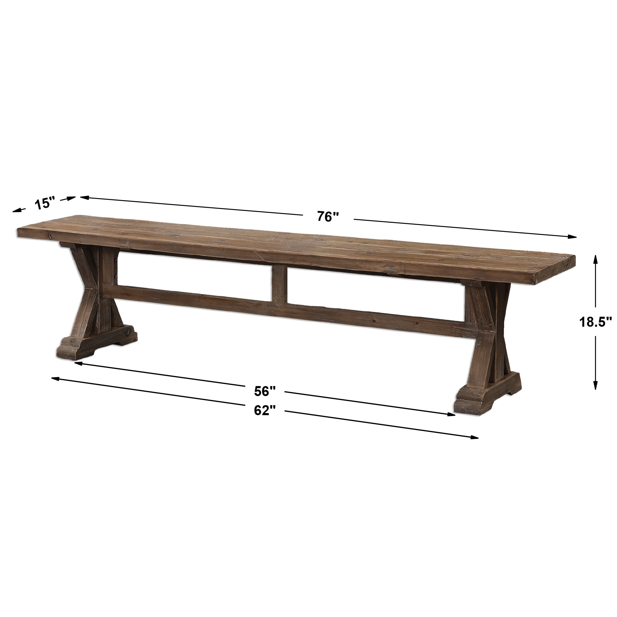 Uttermost Accent Furniture - Benches Stratford Salvaged Wood Bench