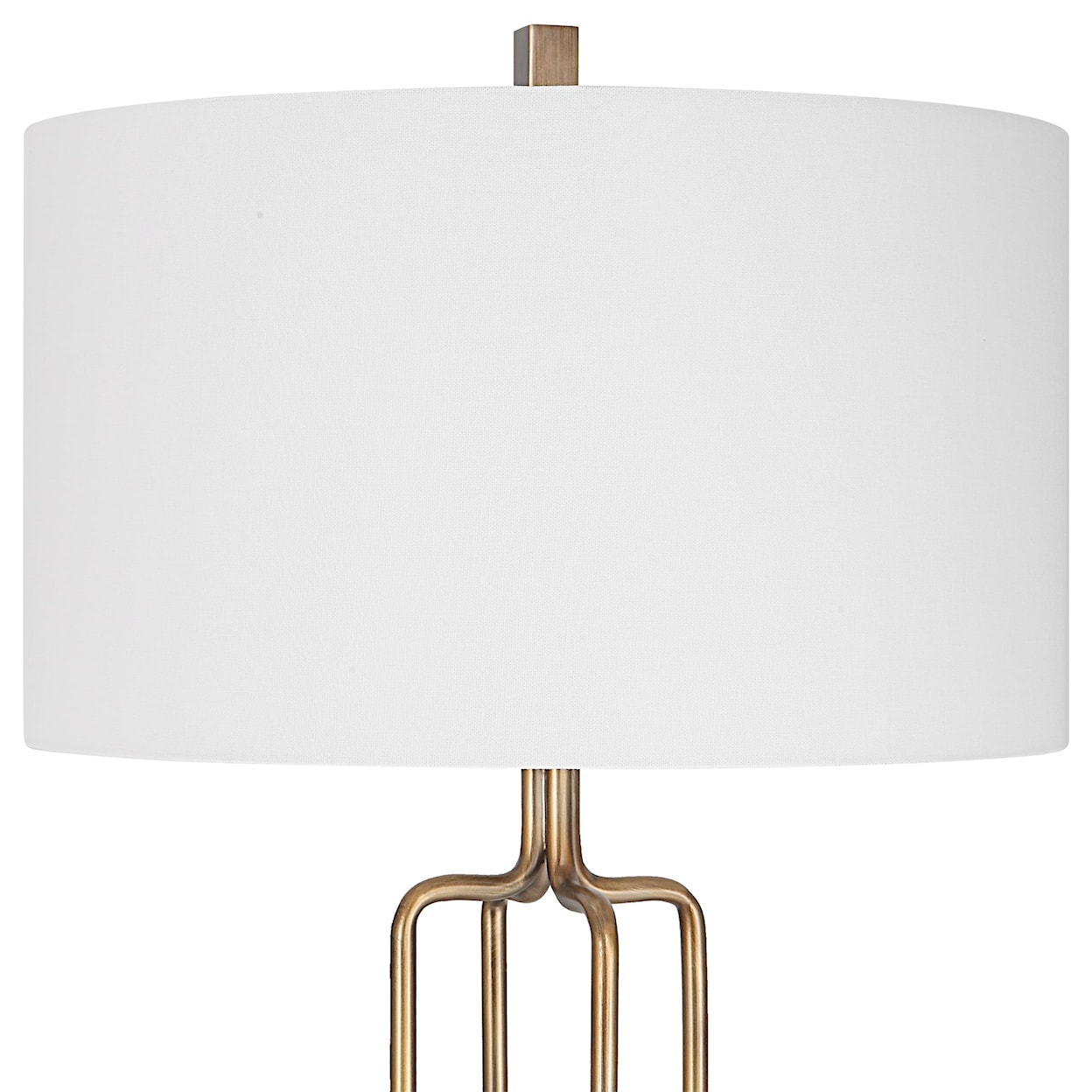 Uttermost Link Link Brushed Gold Floor Lamp